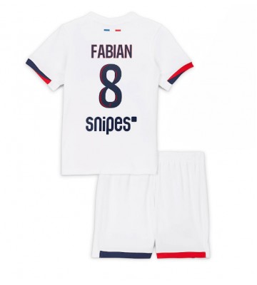 Paris Saint-Germain Fabian Ruiz #8 Udebanetrøje Børn 2025-26 Kortærmet (+ Korte bukser)